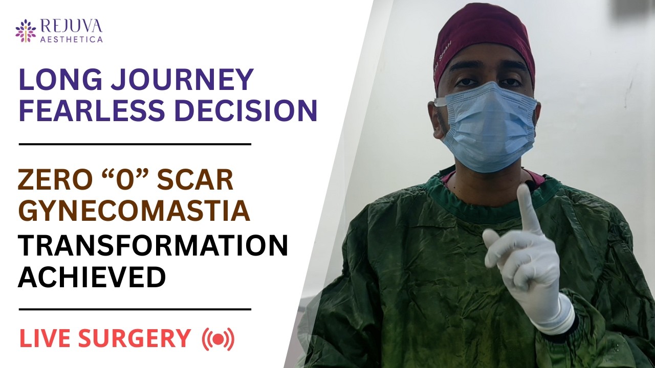 Long journey, Fearless decision. See zero scar Gynecomastia Transformation Performed Live in Surgery