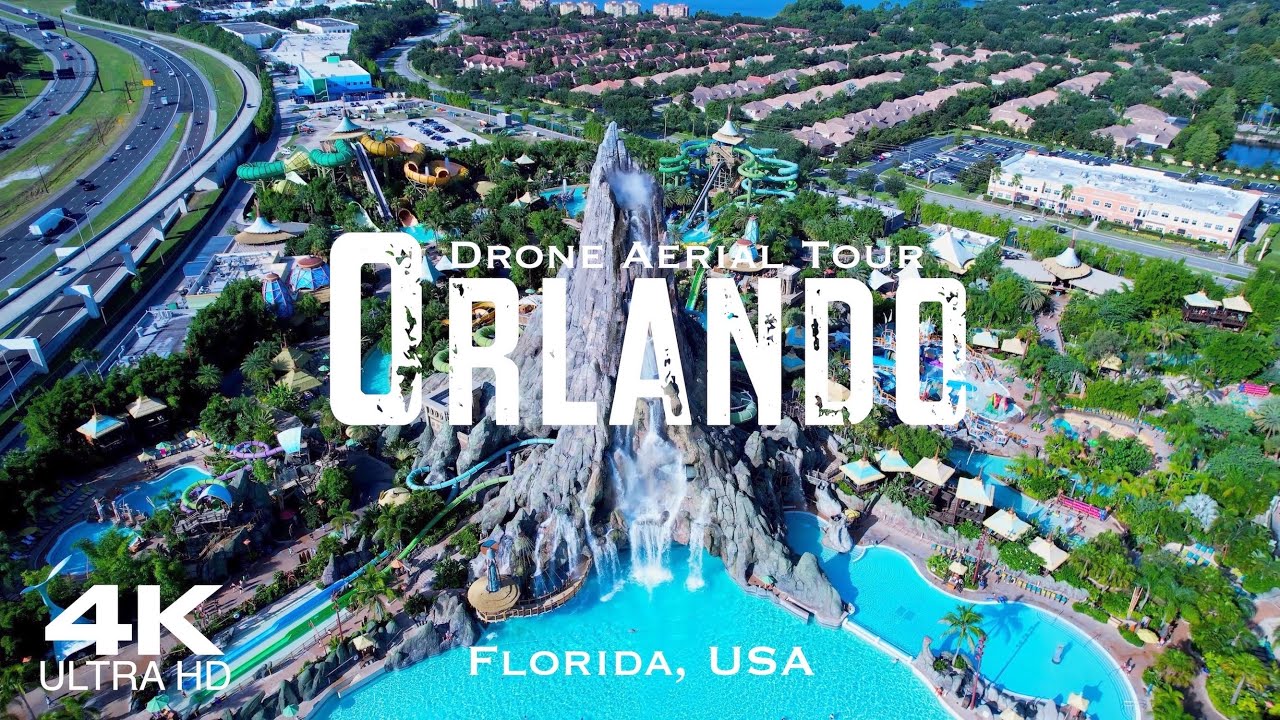 ORLANDO 🇺🇸 Drone Aerial 4K | Florida FL USA United States of America