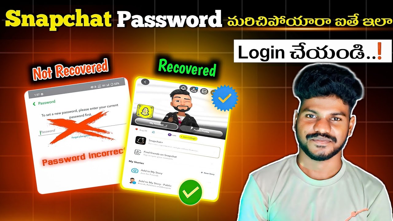 how to recover snapchat account without password in telugu 2025|recover snapchat telugu #snapchat