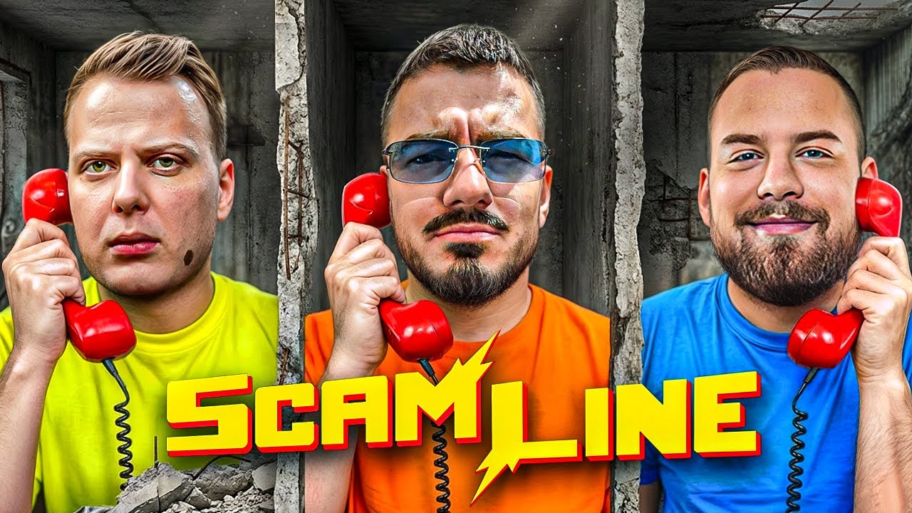 GŁUCHY TELEFON z EKIPĄ! *Scam Line* (JAPCZAN & NITRO & ALI & DAGS & PYKA & STOMP)