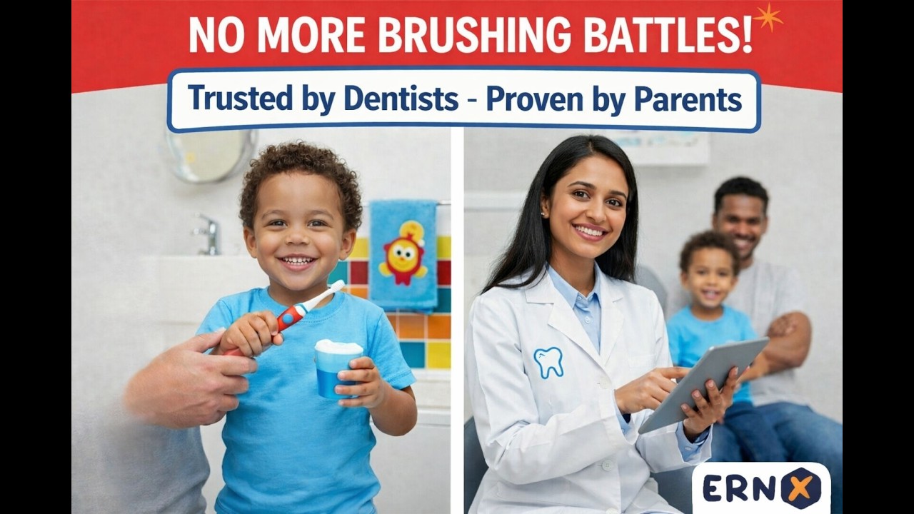 ERNX  - 1 App that fixes the motivation problem for parents #kidsdentalcare