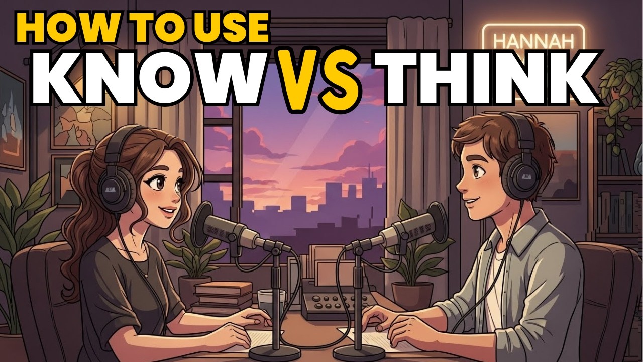 Learn English with Real Conversations Podcast | How to Use KNOW & THINK in English