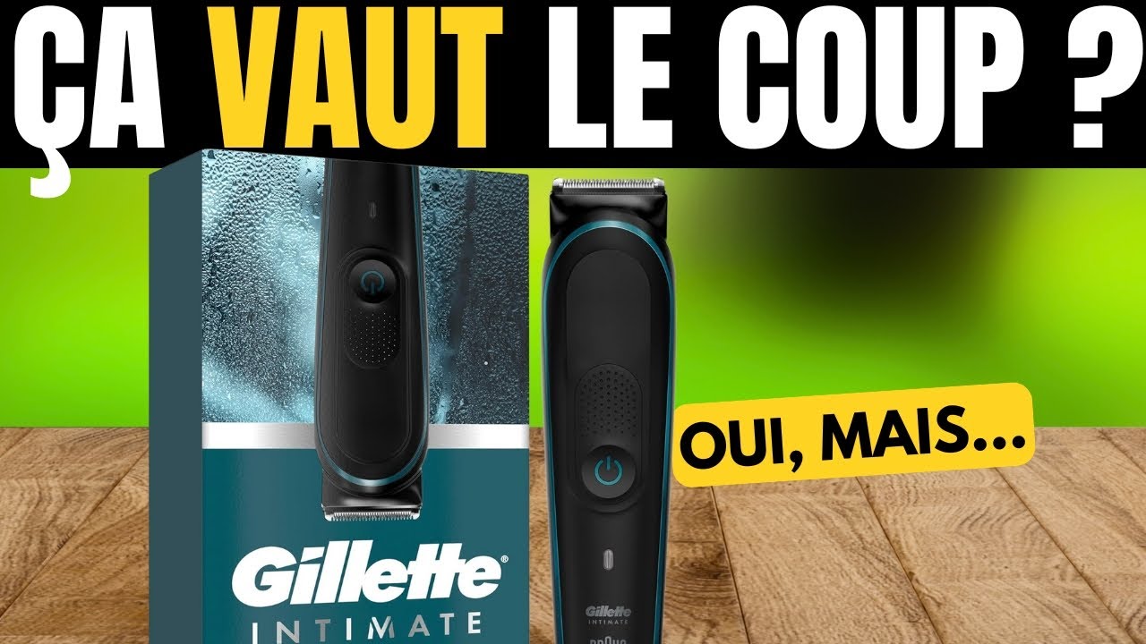 Gillette Intimate &ndash; Tondeuse intime homme i5 / L5, &eacute;lectrique &eacute;tanche sans fil, 3 sabots, lames skin