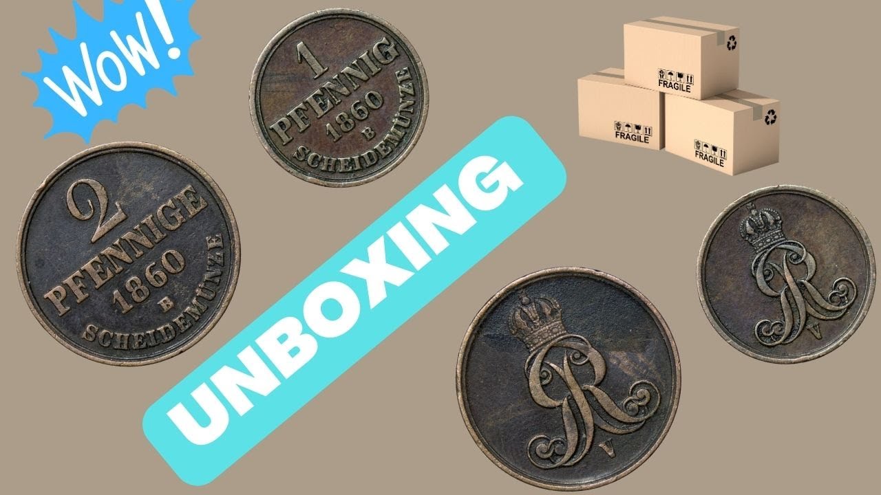 Unboxing - Pfennigi Jerzego V - Hanover - Monety Niemieckie