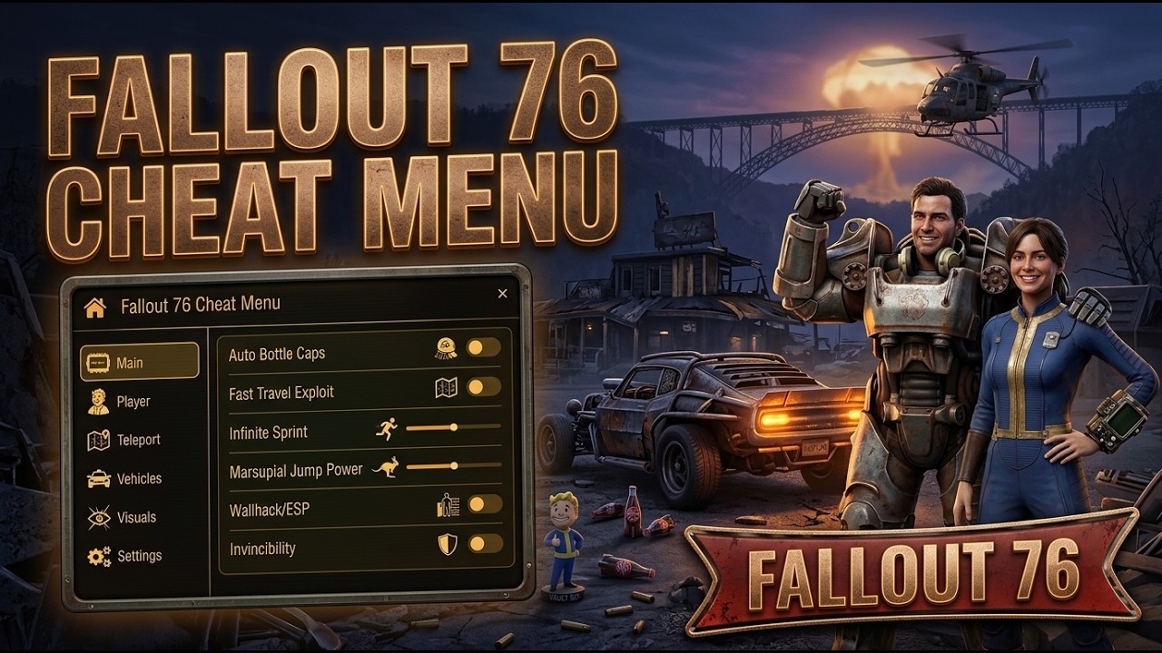 NEWEST Fallout 76 Cheat 2026 / BA2 Mods + Camp Collision + Infinite Ammo / Working Hack
