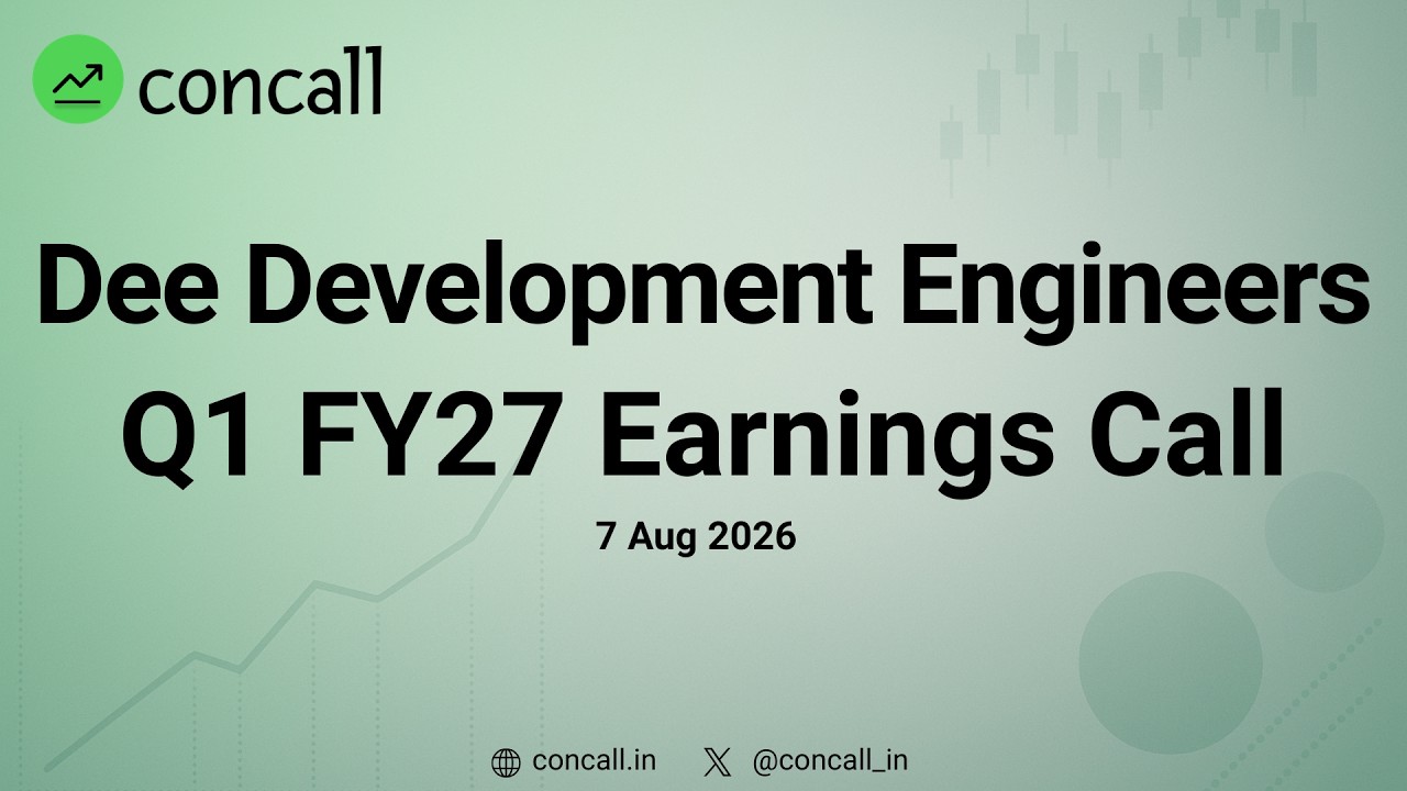 Dee Development Engineers Q1 FY27 Earnings Conference Call | Concall.in