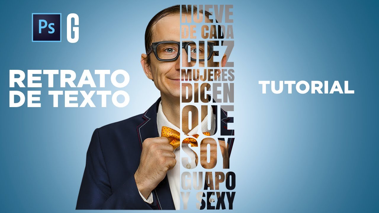 Photoshop Tutorial | Creando un Retrato de Texto SUPER FÁCIL | Creating a Text Portrait SUPER EASY