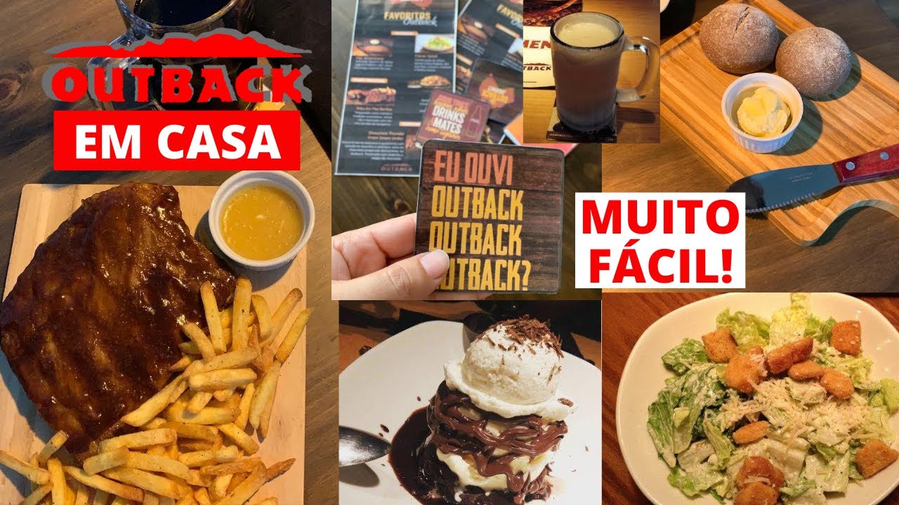 JANTAR COMPLETO em casa igual do OUTBACK! Entrada, prato principal e sobremesa! #RestauranteEmCasa