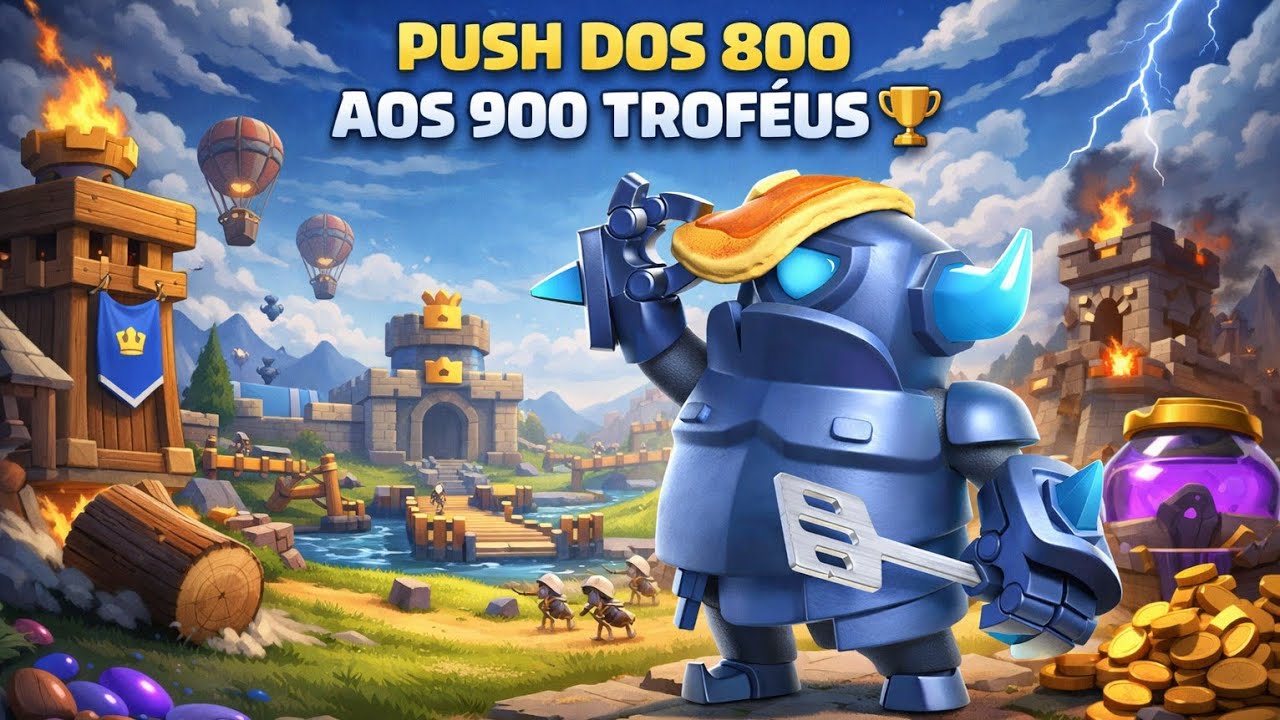 MINI PEKKA AMASSANDO GERAL!!! PUSH DOS 800 PARA OS 900 TROFÉUS 🏆. RUMO AOS 12K DE TROFÉUS 🏆🏆🏆🤩