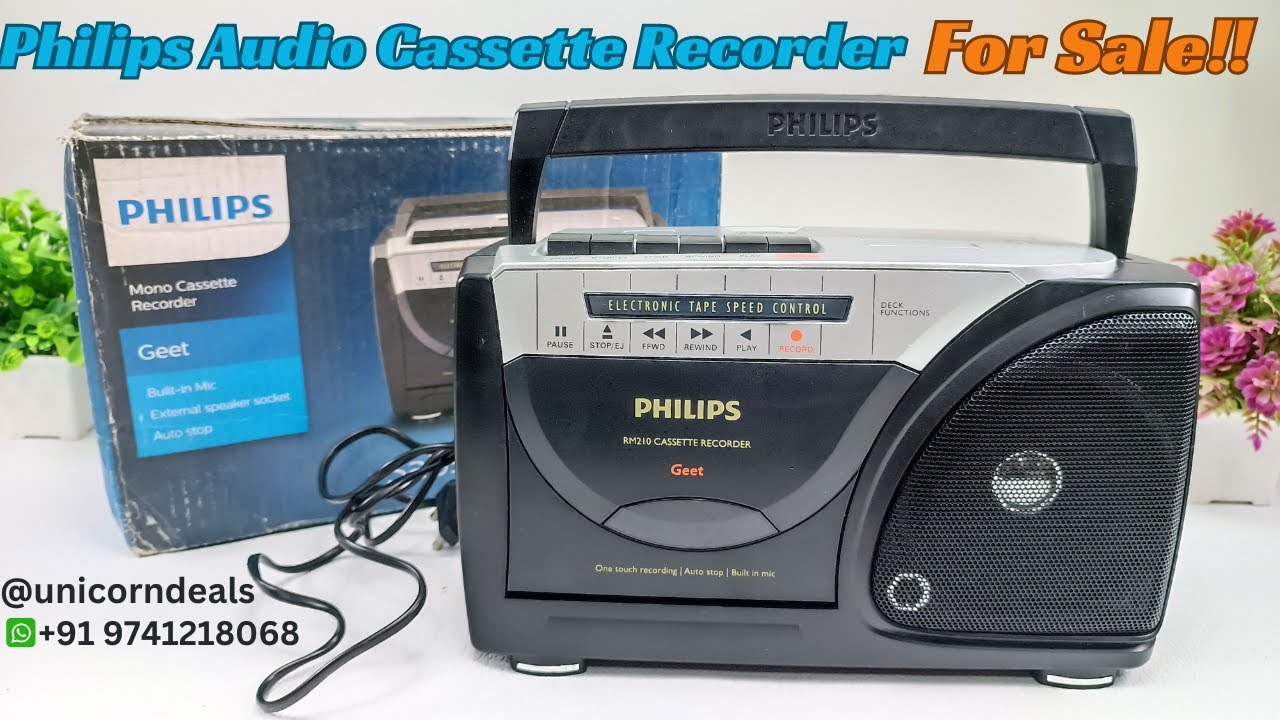 Philips RM210 Audio Cassette Recorder for sale@Rs.2000/- Free Shipping New Condition Rare Collection