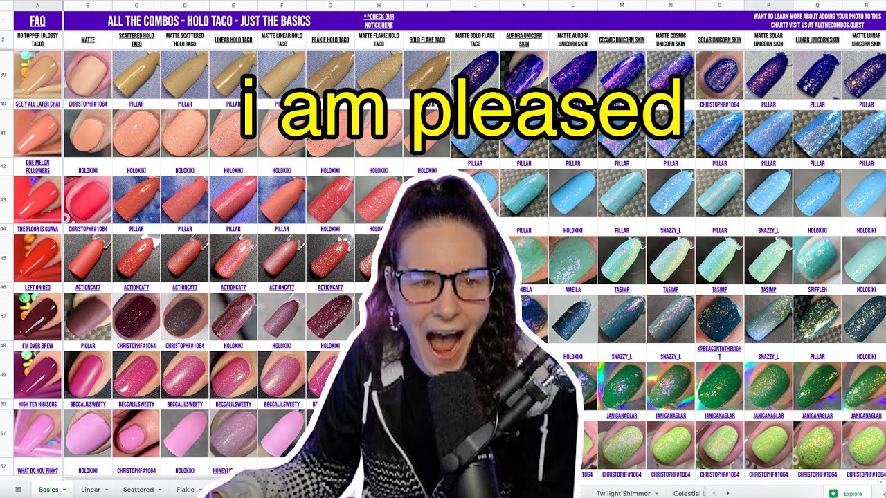 Spreadsheet with every possible Holo Taco combo?!📊  - Simply Stream Highlights