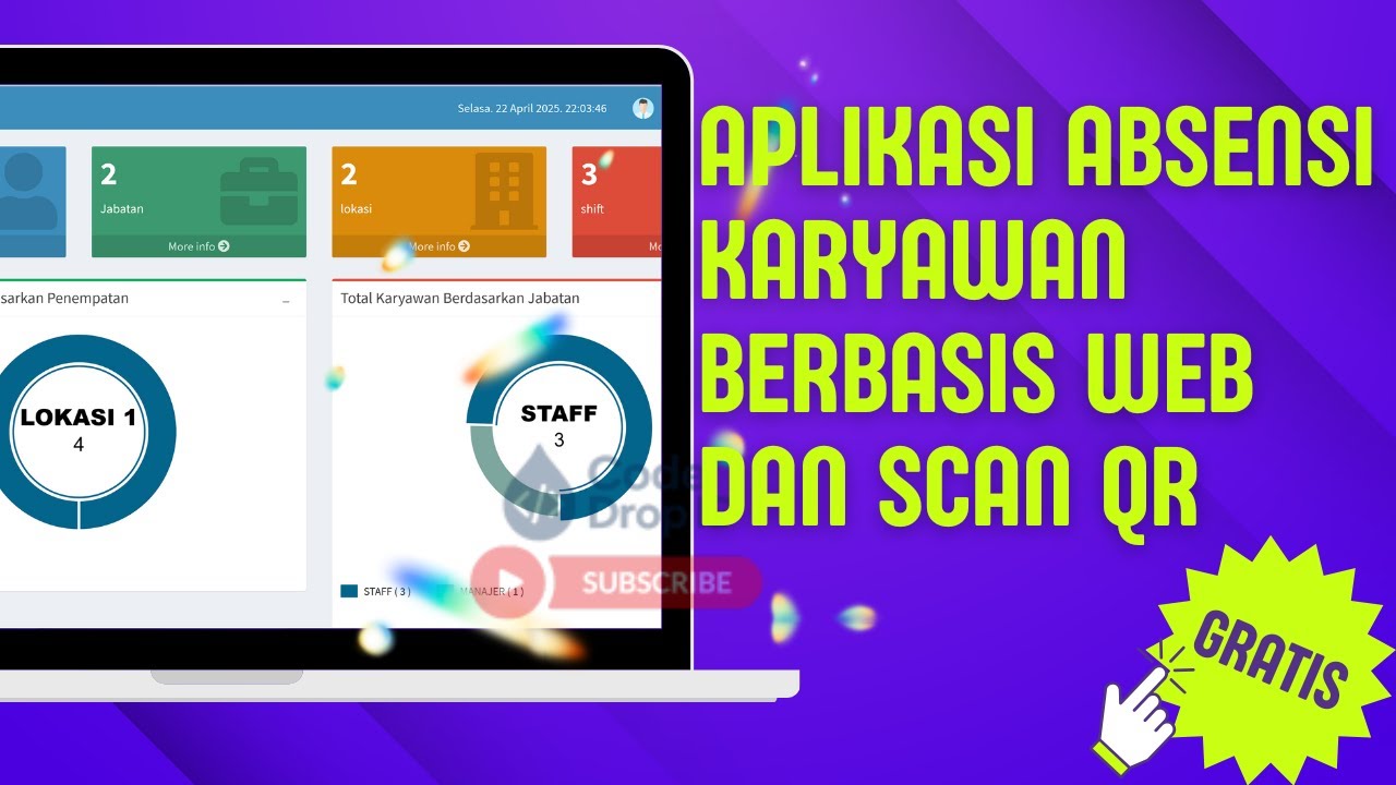 [GRATIS] Aplikasi Absensi Karyawan Berbasis Web + QR Code | Full Source Code Siap Pakai!