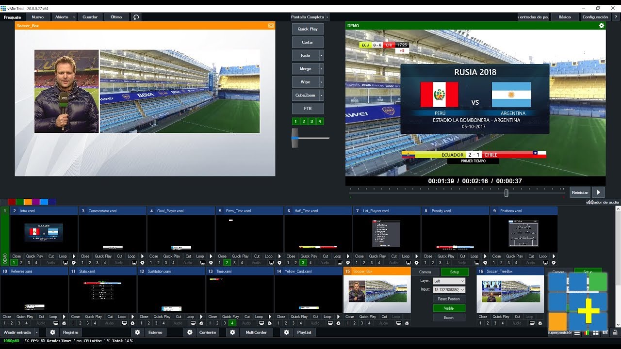vMix iSoccer - BroadCast Package (Paquete)