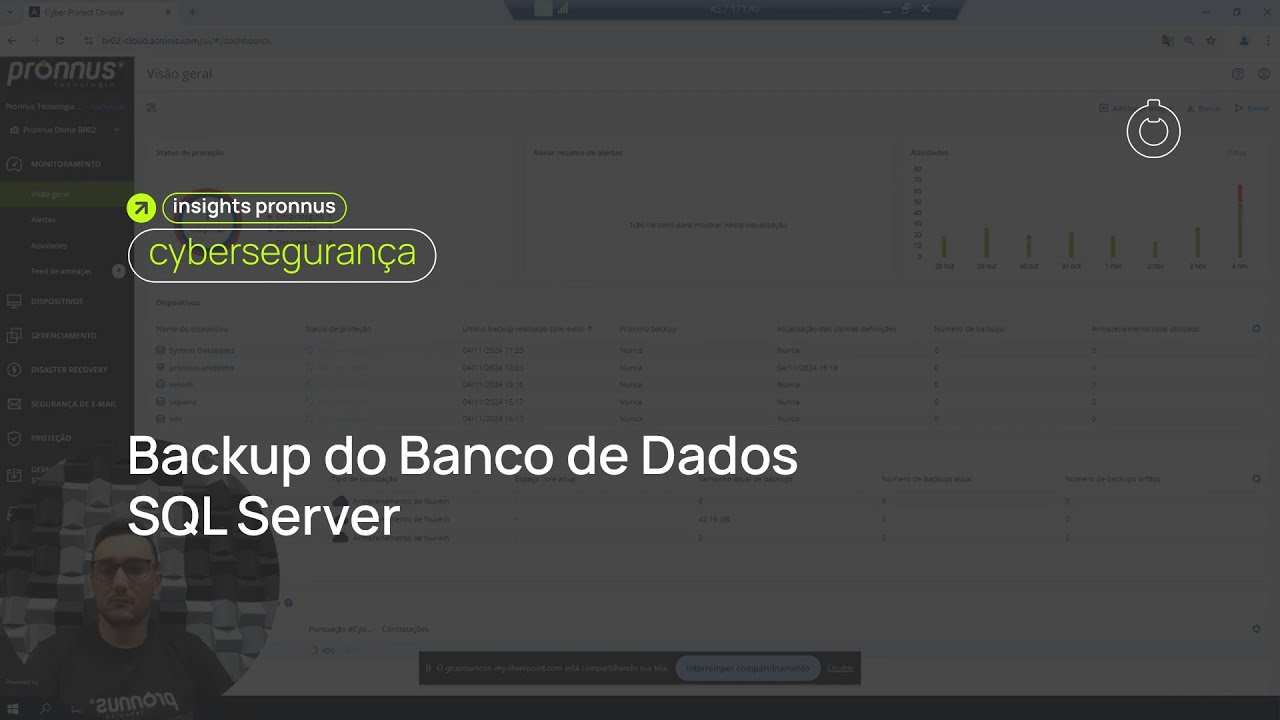 Backup do SQL Server com Acronis | Insights Pronnus