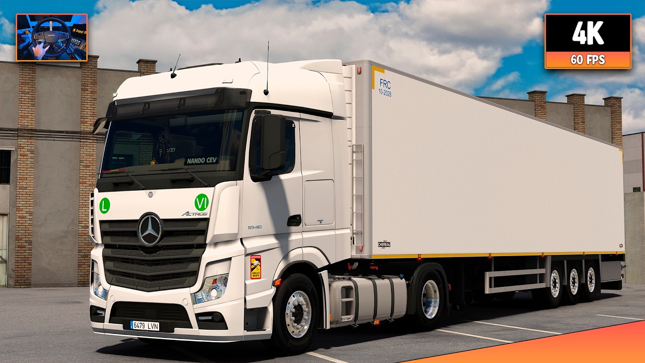 Mercedes Actros MP4 1846 | Almer&iacute;a - Madrid | ETS2 1.60 4K Gameplay + Wheel Cam