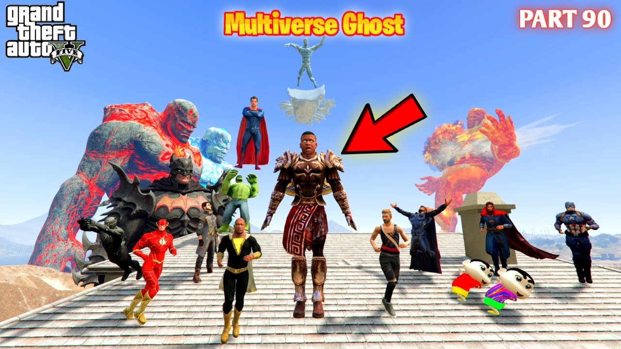 Multiverse Ghost Franklin Stealing Kratos Suit To Attack Lava God in GTA5 #90