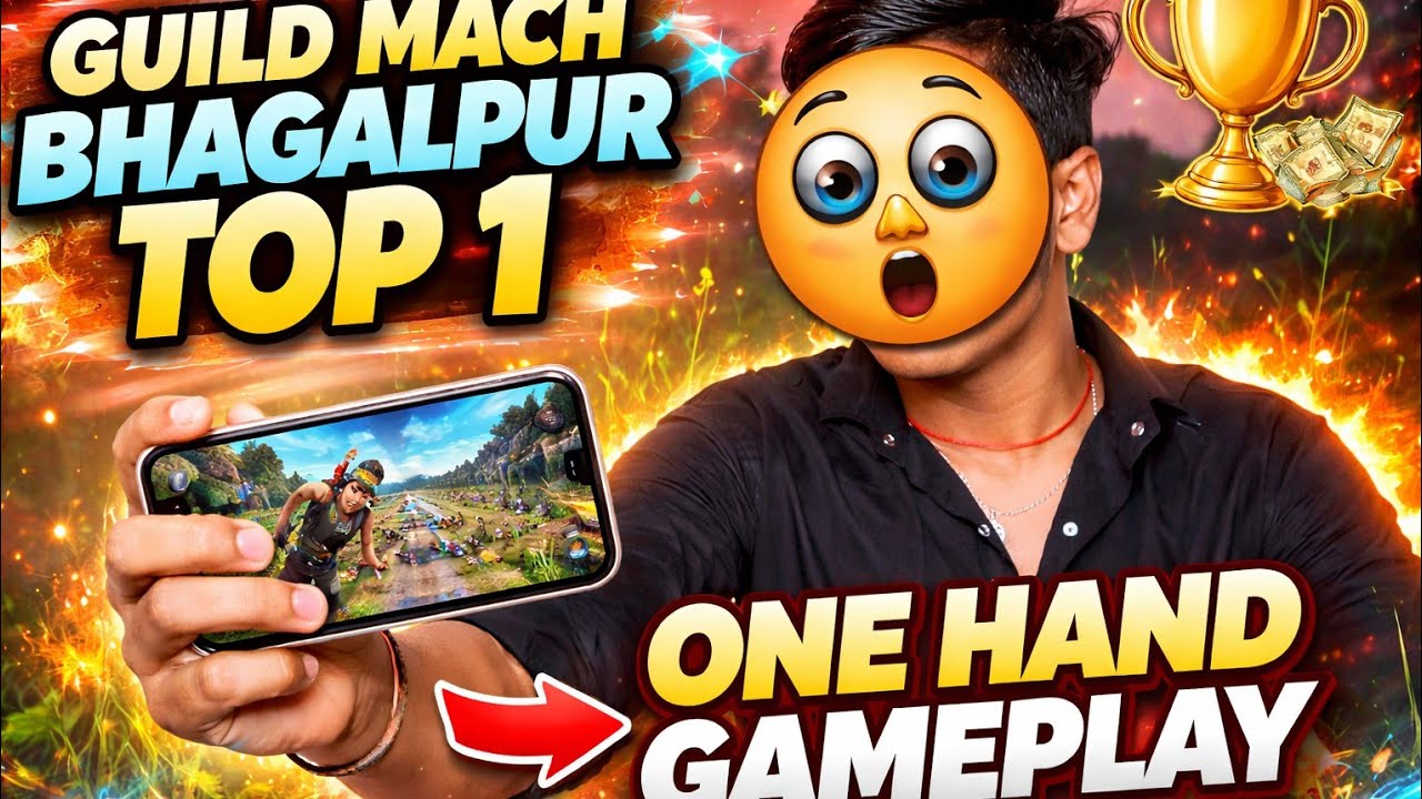 GUILD MACH BHAGALPUR TOP 1 😱😨 ONE HAND GAME PLAY 😱 BOOYAH STRIKE 😨