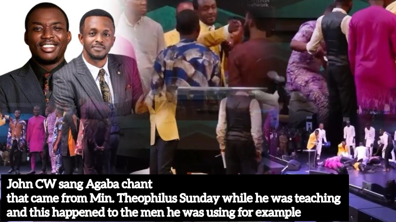John CW sang Agaba chant that came from Min. Theophilus Sunday while he was teaching & this happened