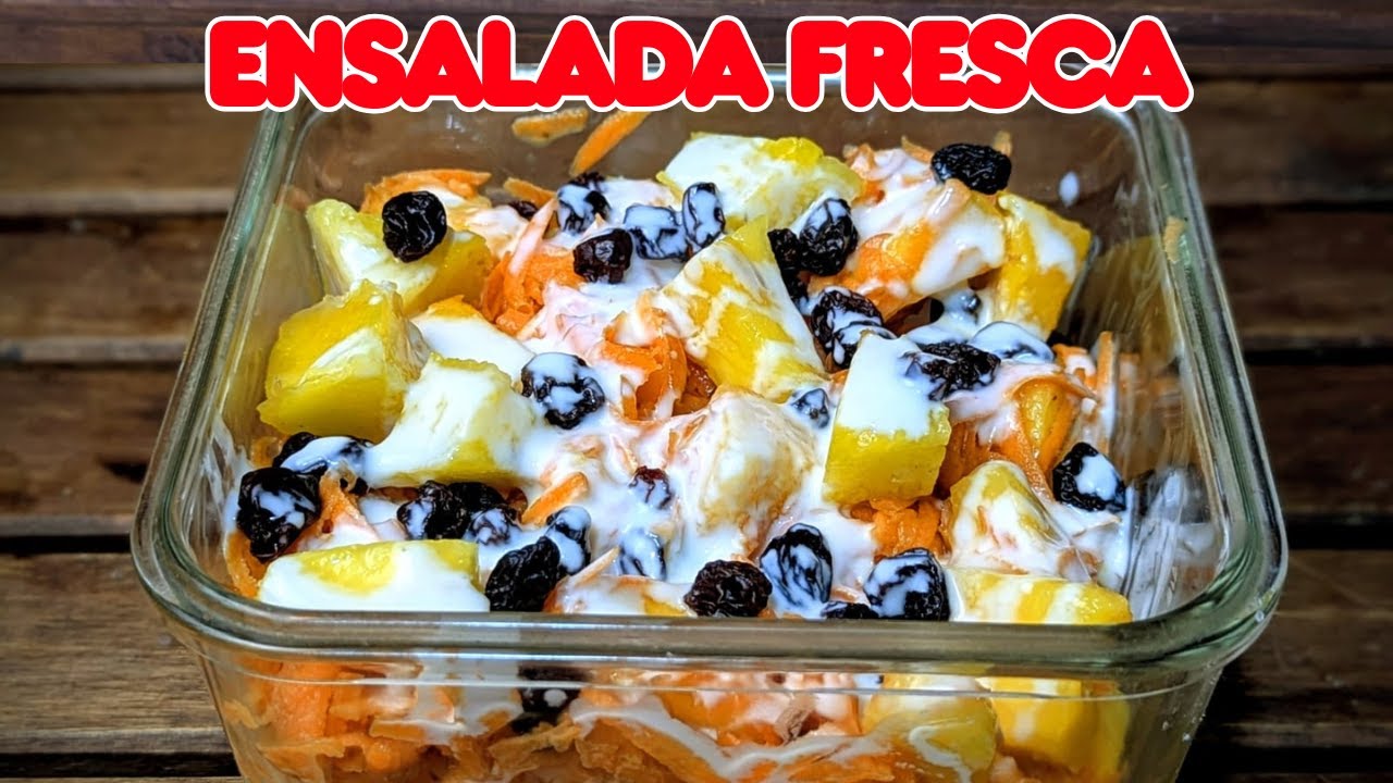 Irresistible ensalada de zanahoria  con piña receta fácil en 5 minutos 