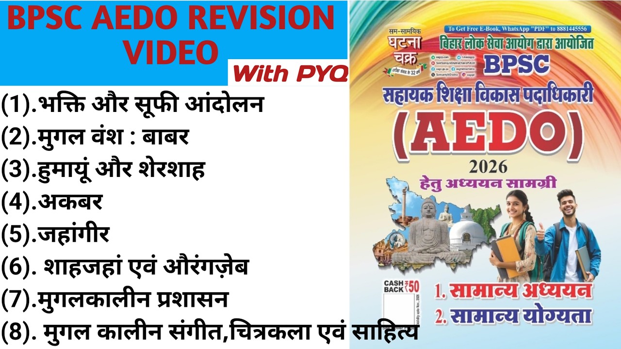Class 6 : Medieval History | BPSC AEDO REVISION VIDEO .