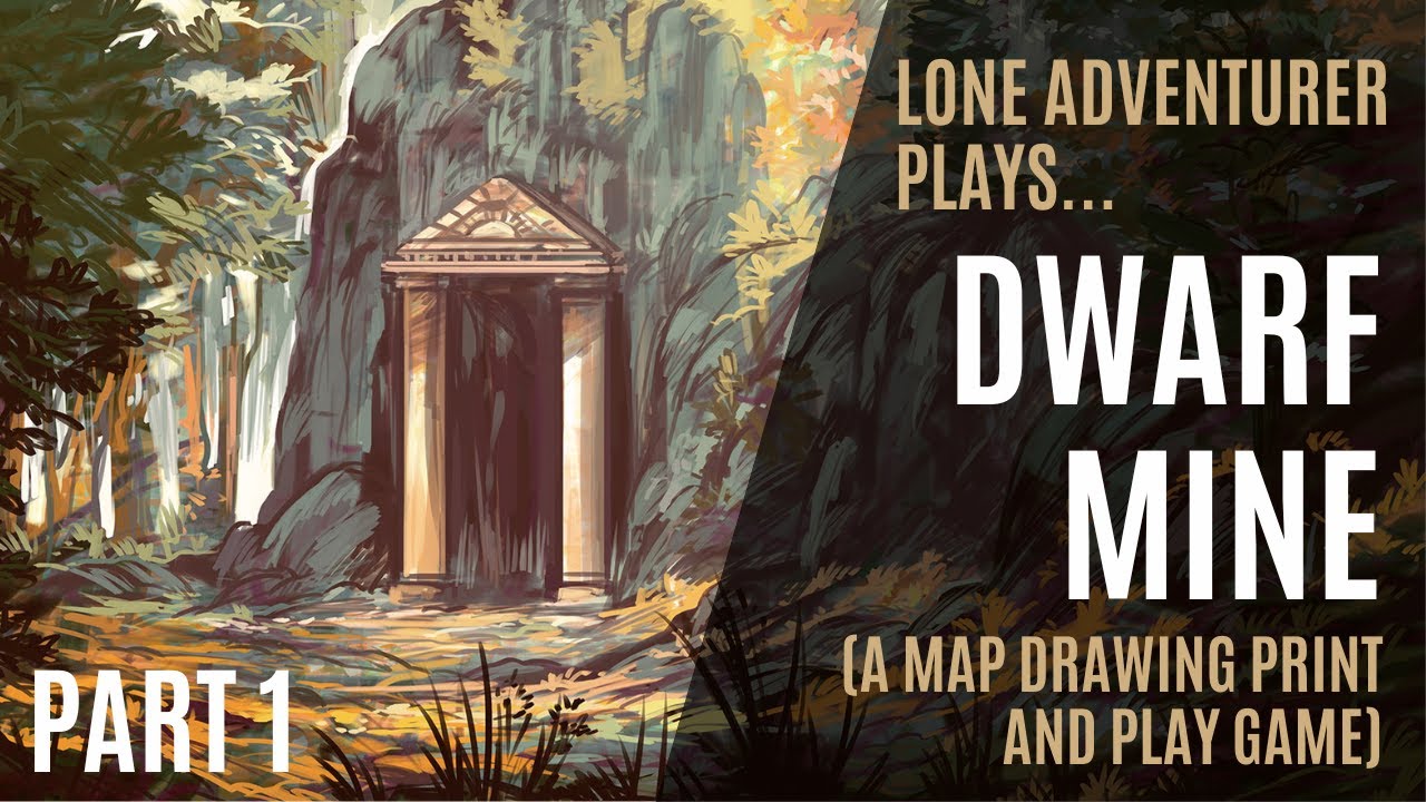 Dwarf Mine | Solo print and play map drawing game | Part 1
