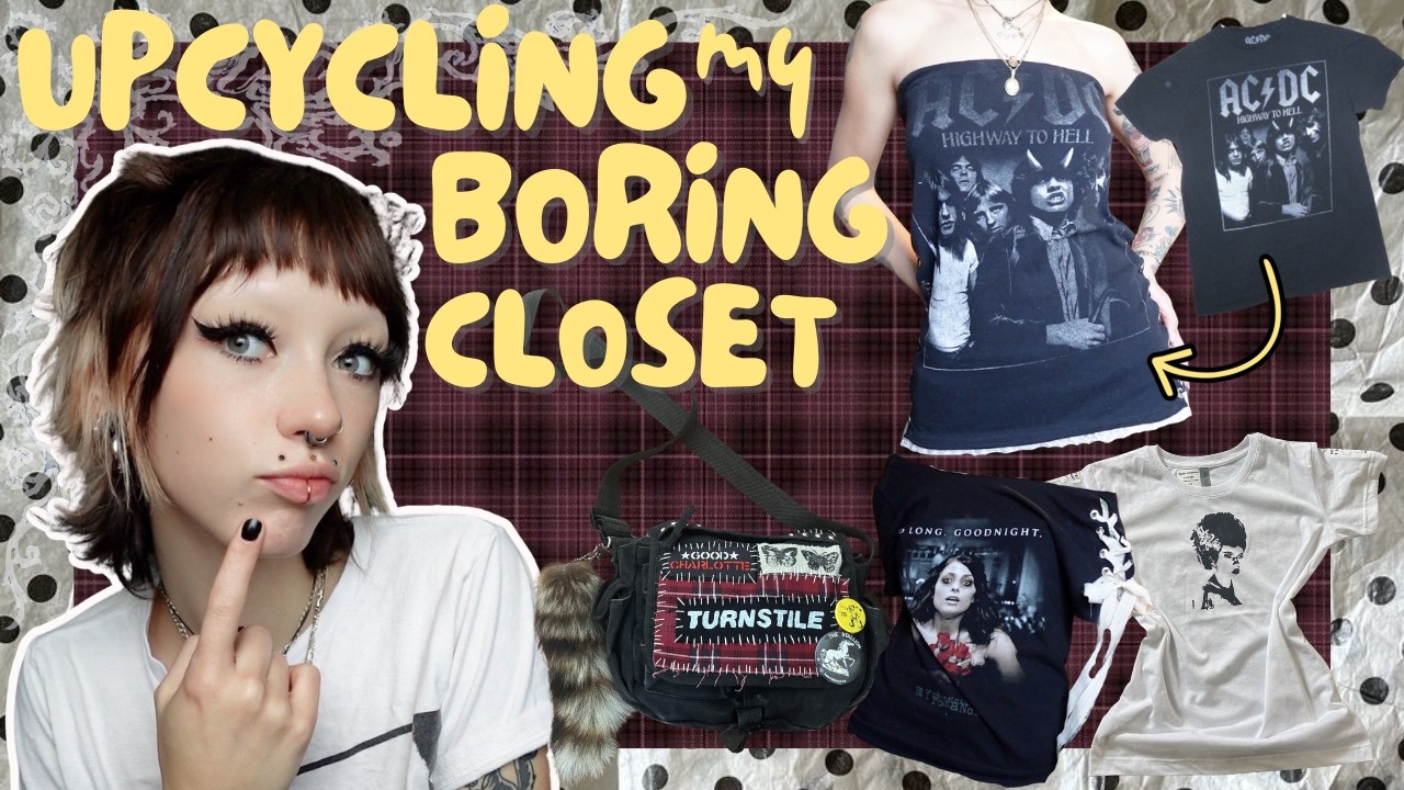 UPCYCLING/DIY MY BORING CLOSET| alternative diy's & closet upcycle