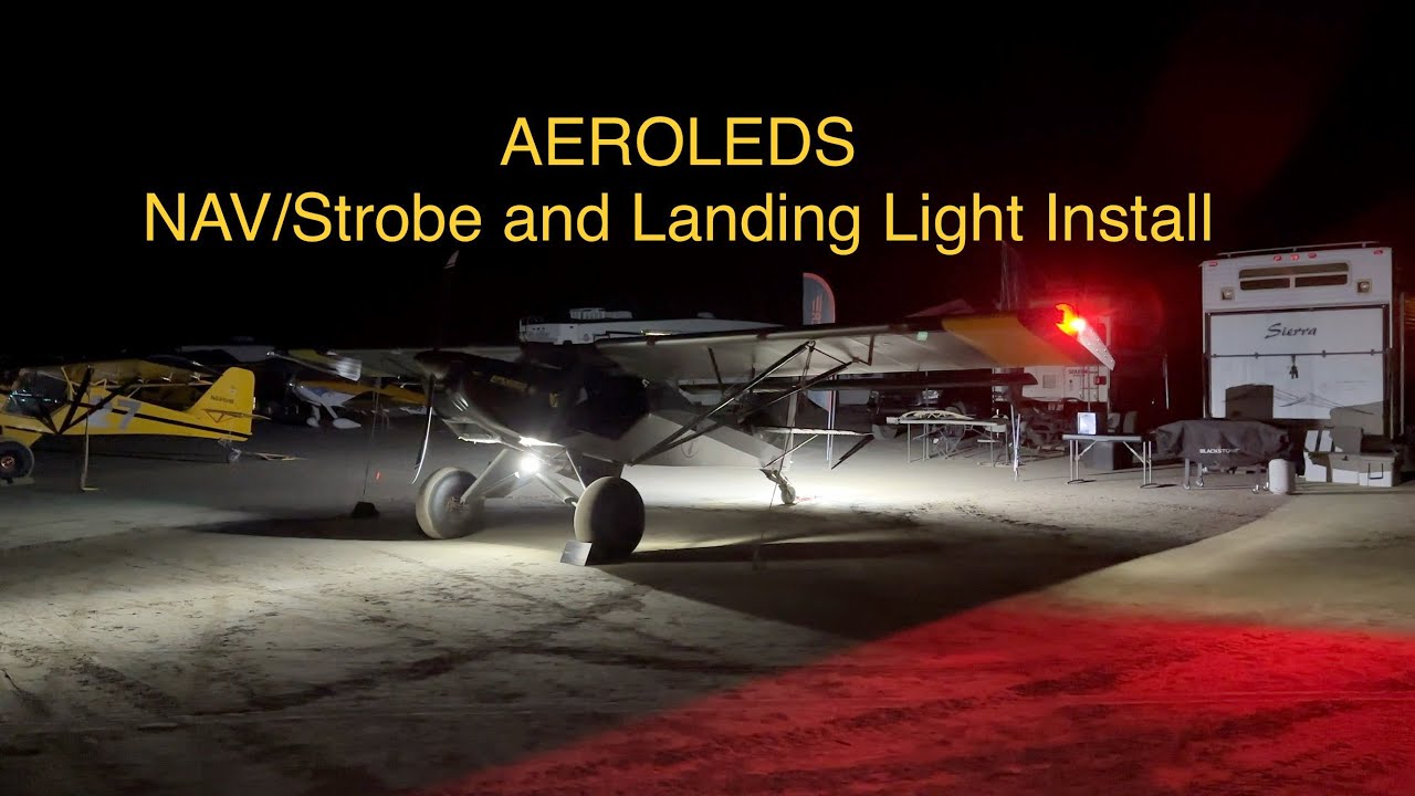 Kitfox 7 Apex Build Episode 75 AeroLEDS Light Install On The Piggyback STOL Wings