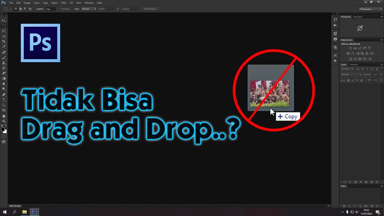 Mengatasi Photoshop CS6 Tidak Bisa Drag and Drop File