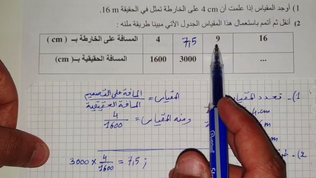 شرح درس المقياس ✅ السنة الثانية متوسط  👈🏾تمرين تطبيقي