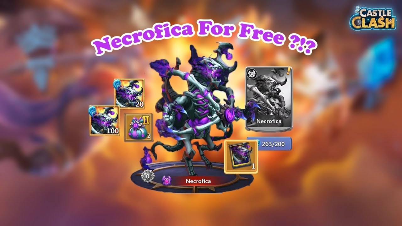 Castle Clash F2P - I Can't Believe This. I Got Necrofica On My Free To Play Account !!!