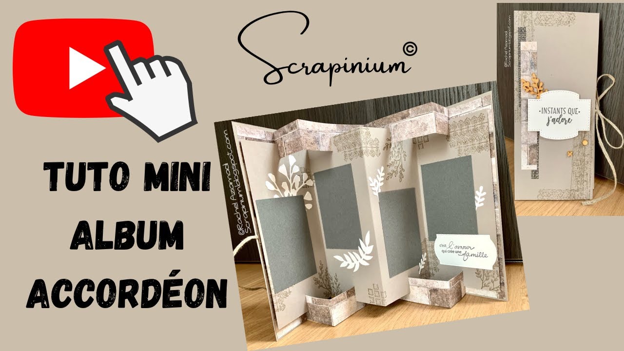 Mini album accordéon masculin scrapbooking Stampin Up tuto