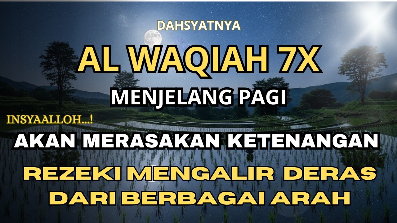 Murottal Pembuka Pintu Rezeki, Al Waqiah 7x