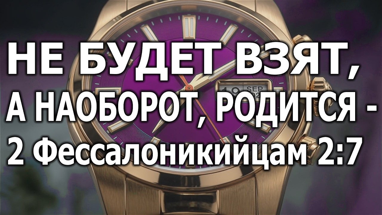Не будет взят, а наоборот, родится — 2 Фессалоникийцам 2:7