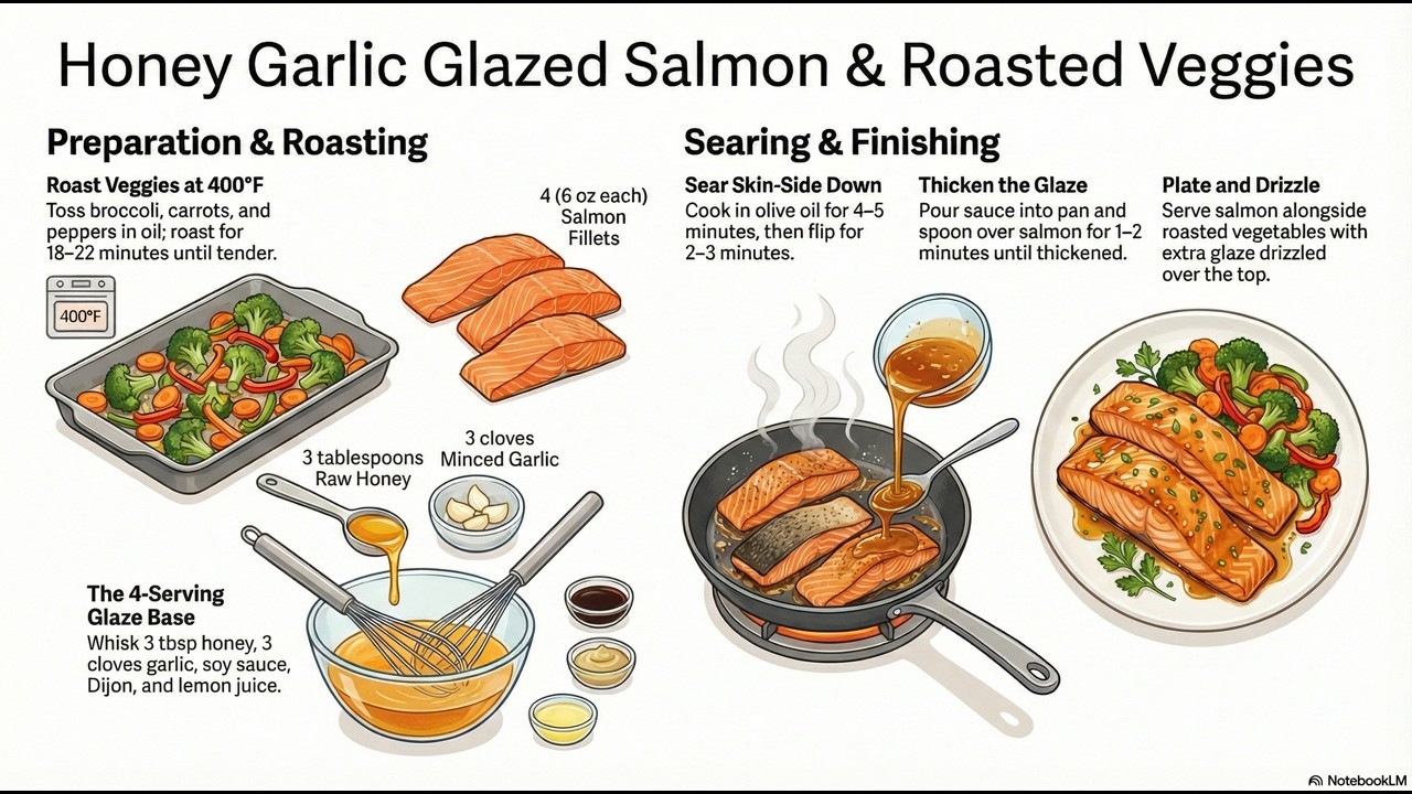 Honey Garlic Salmon and Veggies