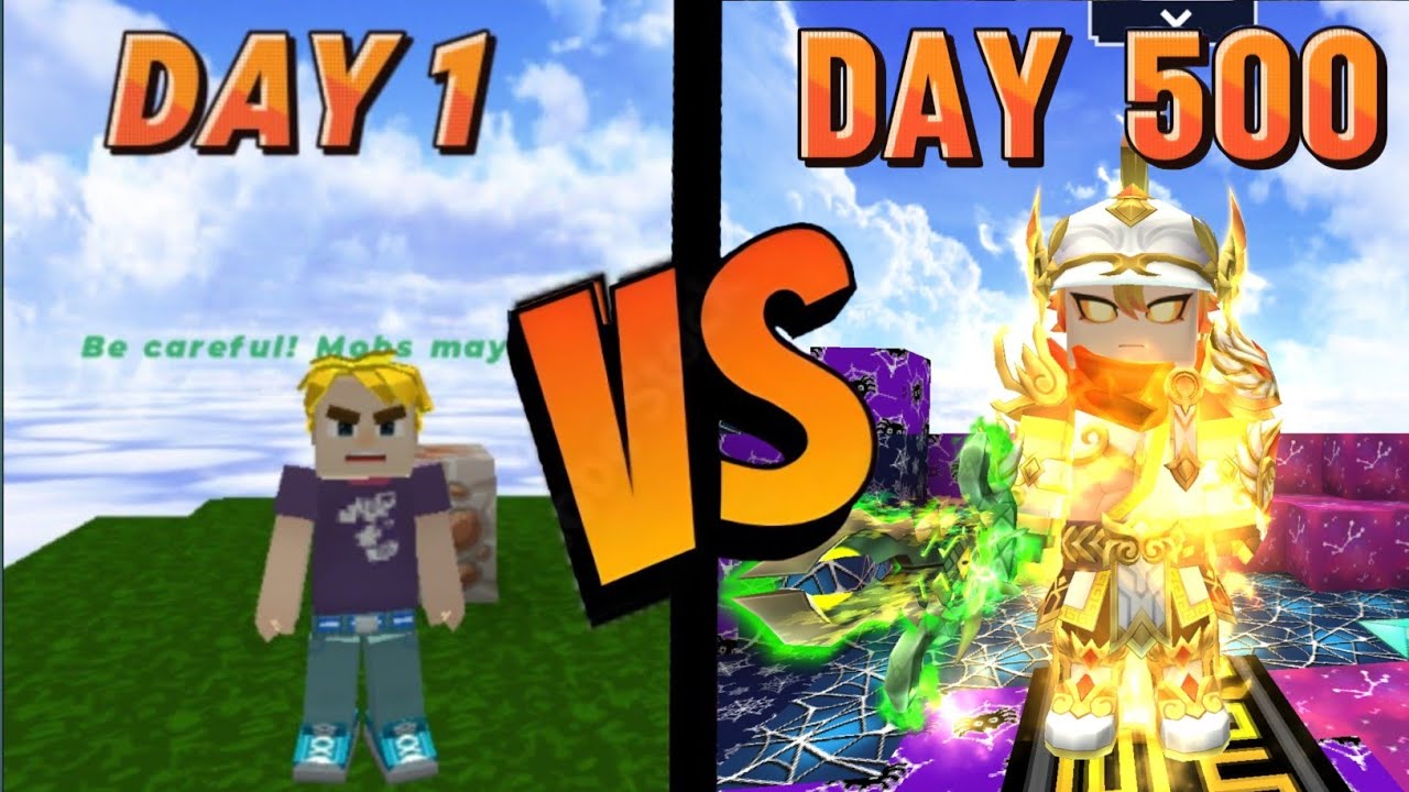 DAY 1 TO DAY 500 ONLY TRADING CHALLENGE IN BLOCK MAN GO SKY BLOCK TRADING VIDEO TANVER BG
