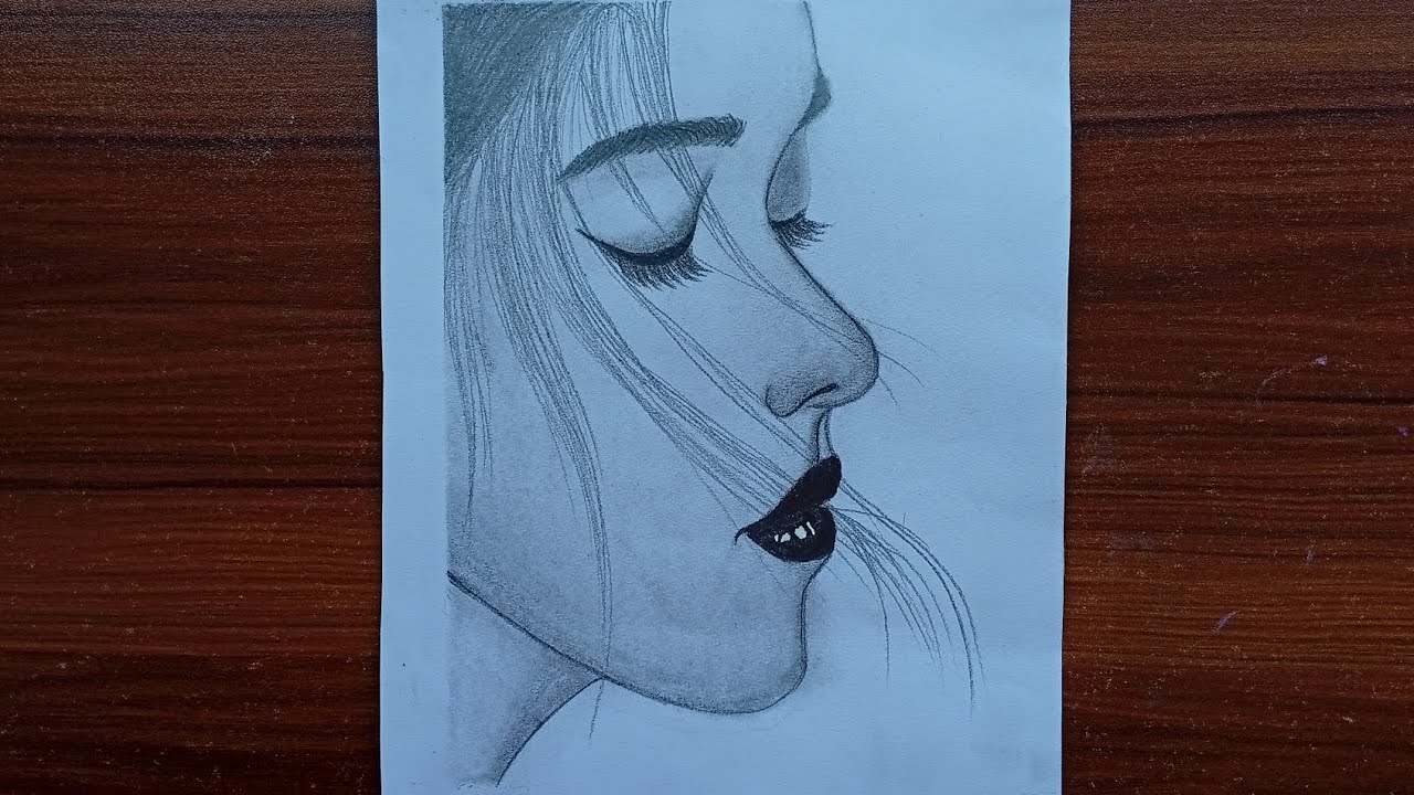 Realistic Girl Side Face Drawing ✏️ | Beautiful Pencil Shading TutorialHow to Draw
