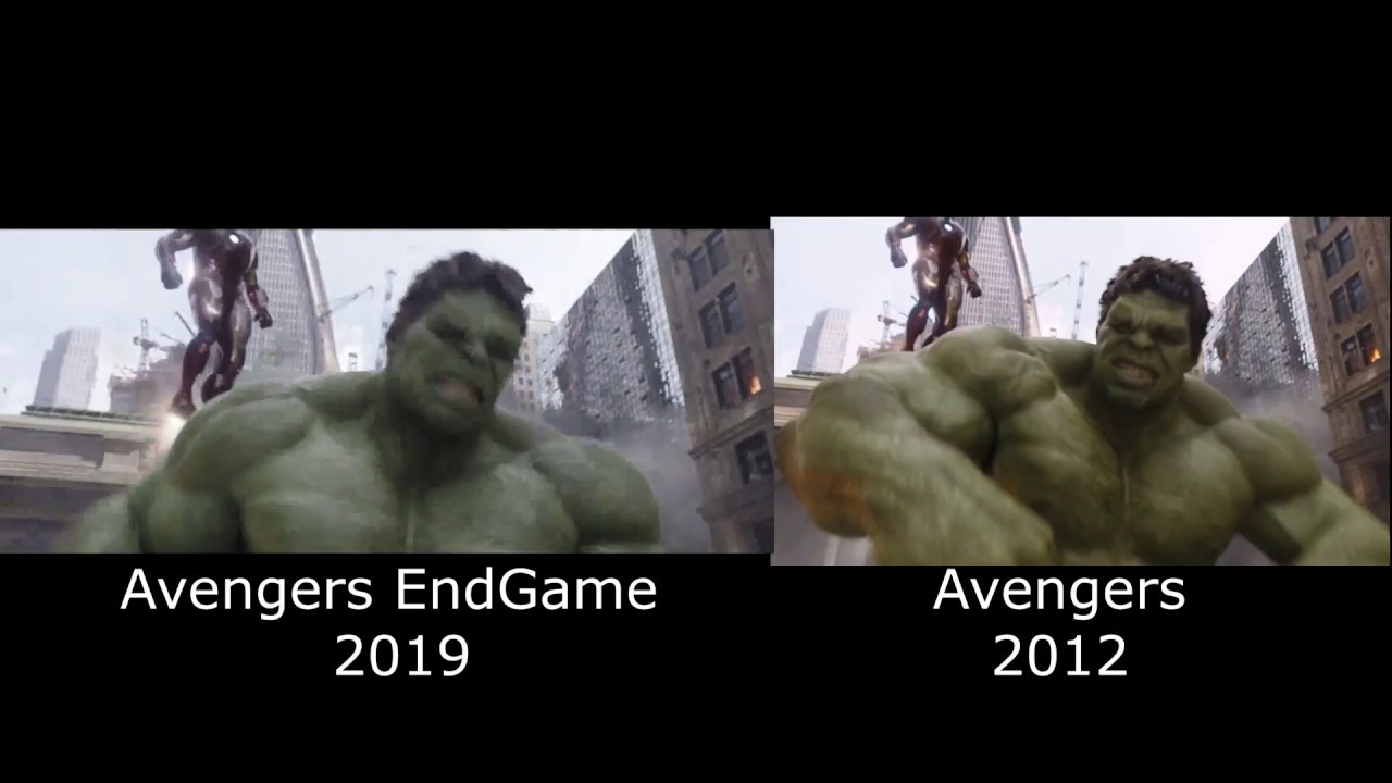 Avengers EndGame 2019 y Avengers 1 2012 Comparacion Español Latino. #Endgame #Avengers