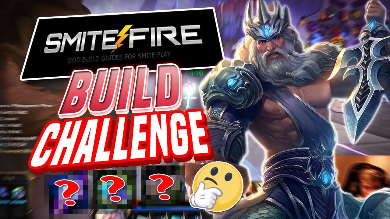 Smite: SmiteFire BUILD CHALLENGE - Poseidon SOLO LANE!