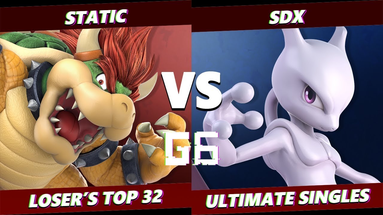 Glitch 6 SSBU - TG | Static (Bowser) VS SDX (Mewtwo) Smash Ultimate Loser's Top 32