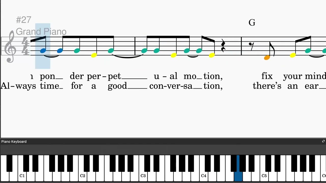 Up Around The Bend by Creedence Clearwater Revival - Easy piano tutorials with leadsheet and chords