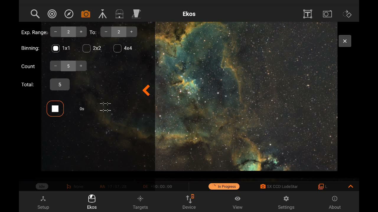 StellarMate App Dark Library