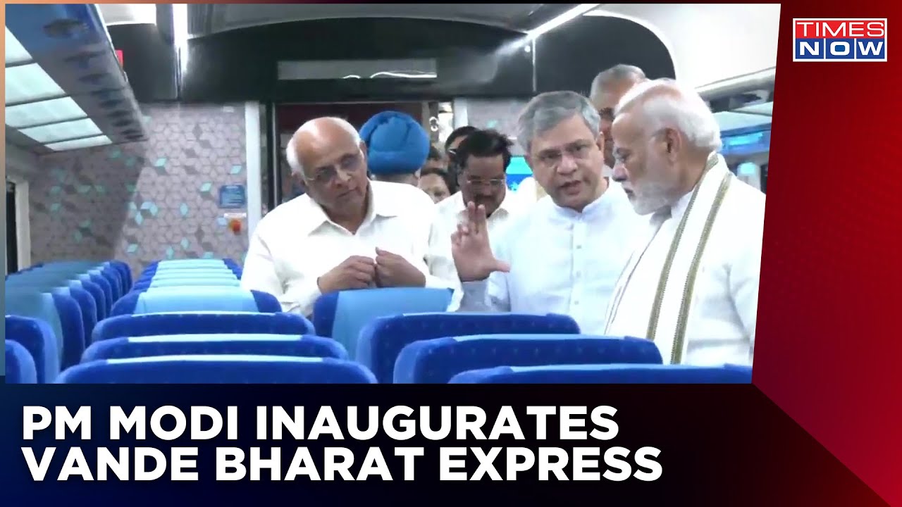 PM Modi In Gujarat News | Narendra Modi Inaugurates The Vande Bharat Express At Gandhinagar