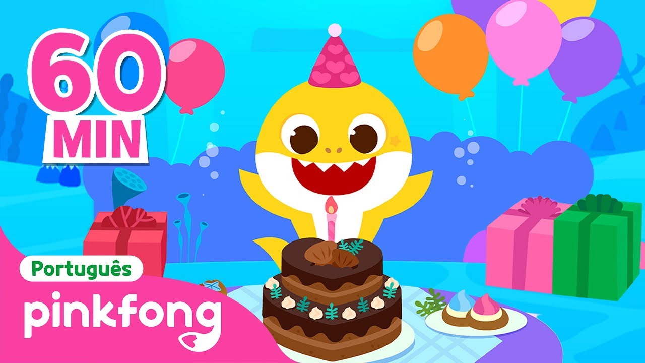 🎂 Feliz Anivers&aacute;rio do Beb&ecirc; Tubar&atilde;o 🎂 | + Completo | Pinkfong, Beb&ecirc; Tubar&atilde;o! Can&ccedil;&otilde;es para Crian&ccedil;as