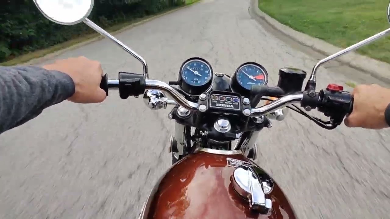 1972 Honda CB 500 start up and ride