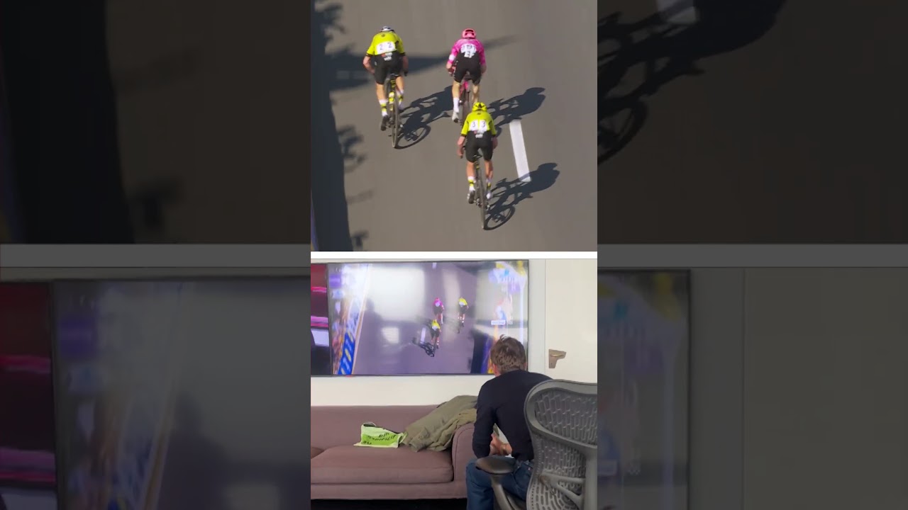 EF Education - EasyPost Sports Director, Matti Breschel's reaction to Neilson Powless' win 🙌