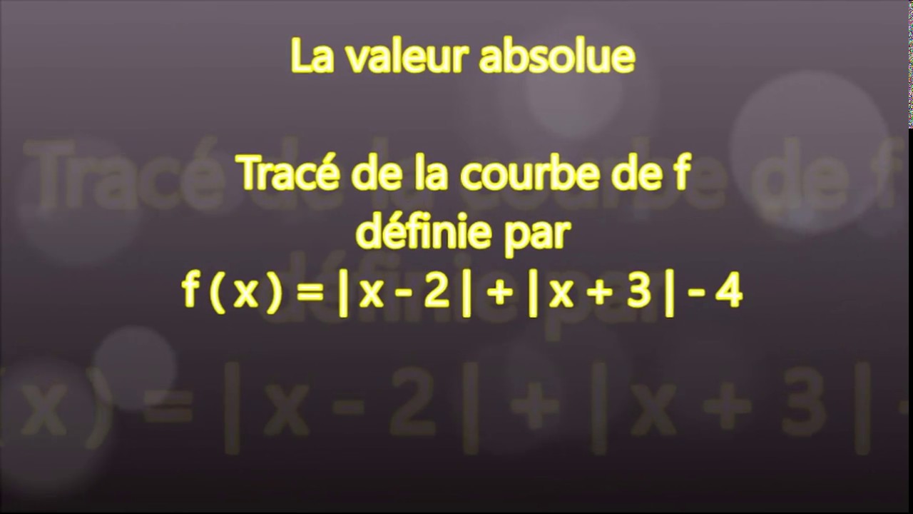 La valeur absolue - Courbe de |x-2|+|x-3|-4