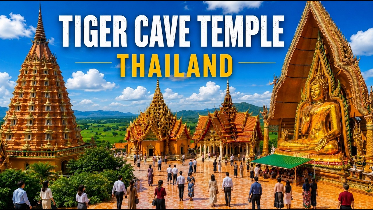 Tiger Cave Temple (Wat Tham Suea) the Most Beautiful Temple in kanchanaburi Thailand 