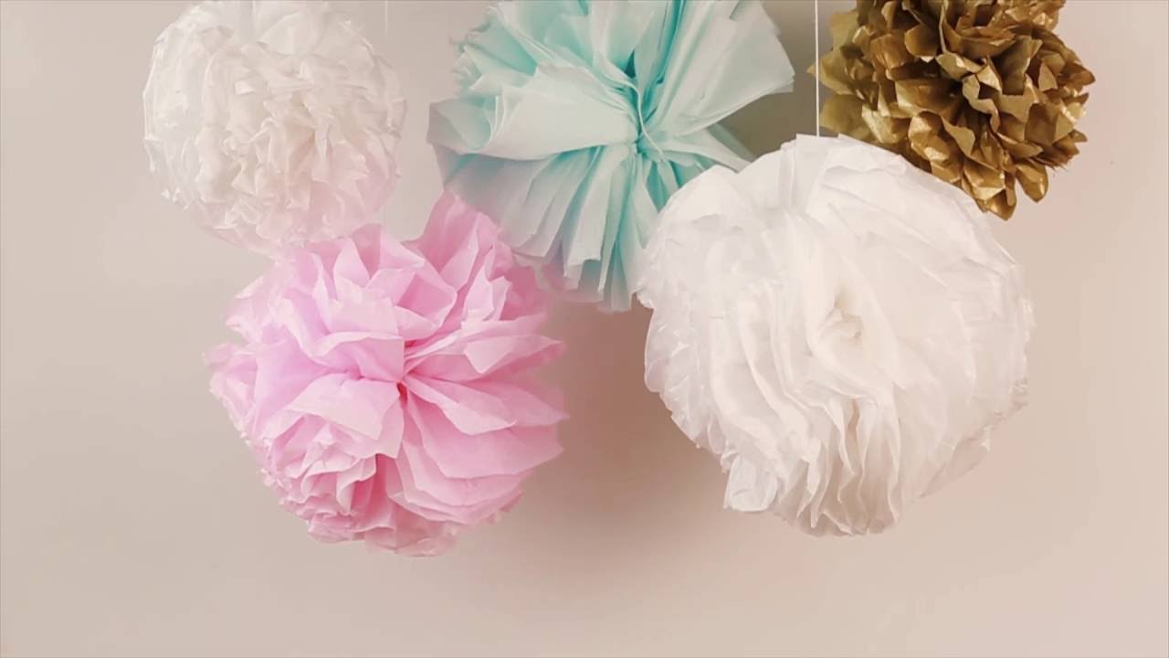 Pompones de papel para fiestas &ndash; F&aacute;cil y r&aacute;pido &ndash; Baby Fresh