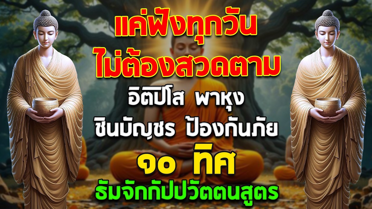 แค่ฟังทุกวันไม่ต้องสวดตาม อิติปิโส พาหุง ชินบัญชร ป้องกันภัย ๑๐ ทิศ มหาเมตตาใหญ่ ธัมจักกัปปวัตตนสูตร