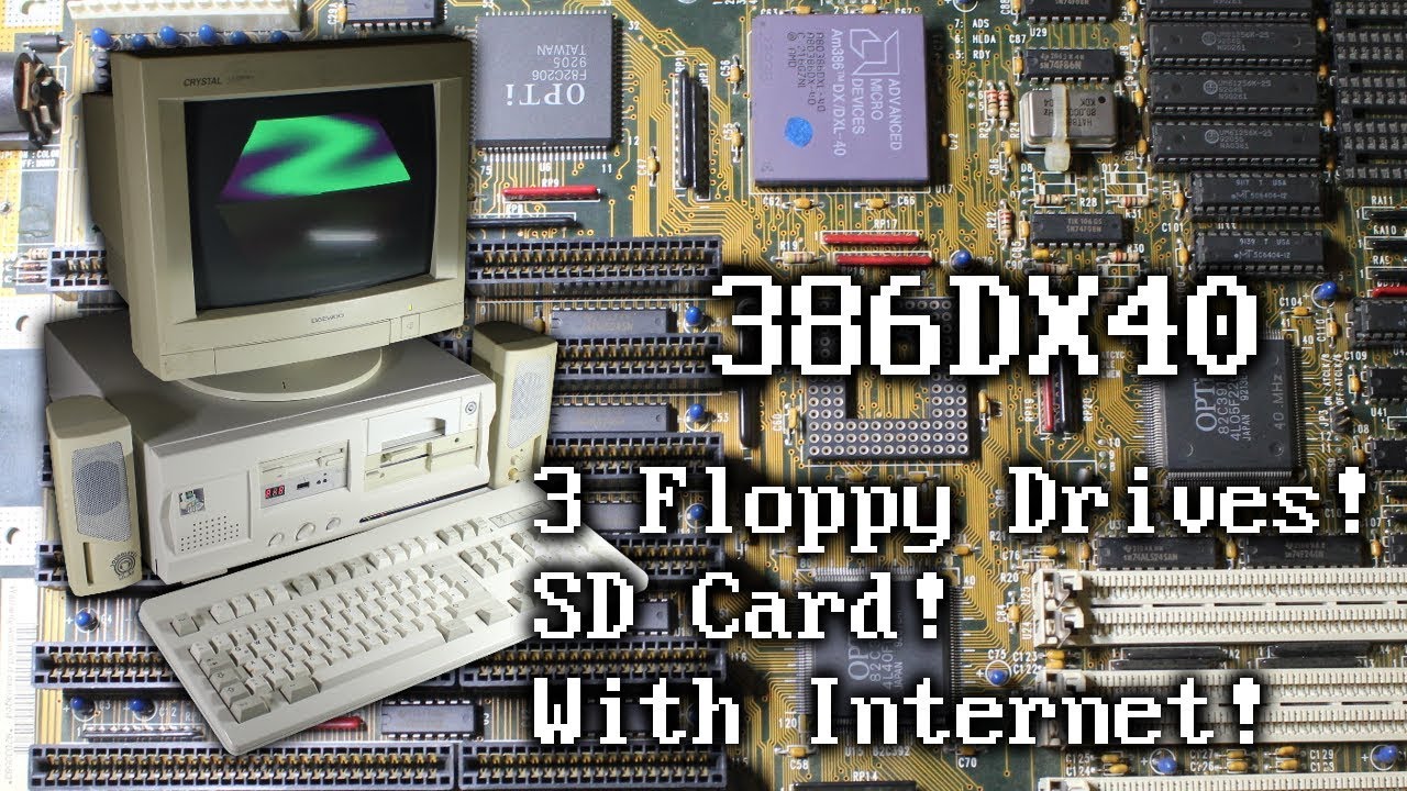 386 Build: 3 Floppy Drives, SD card, Networking